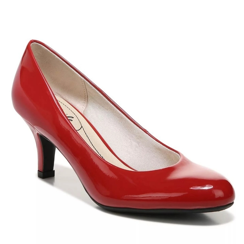 LifeStride Parigi Red Elegant Women's High Heel Pump Size 8.5 Wide Width